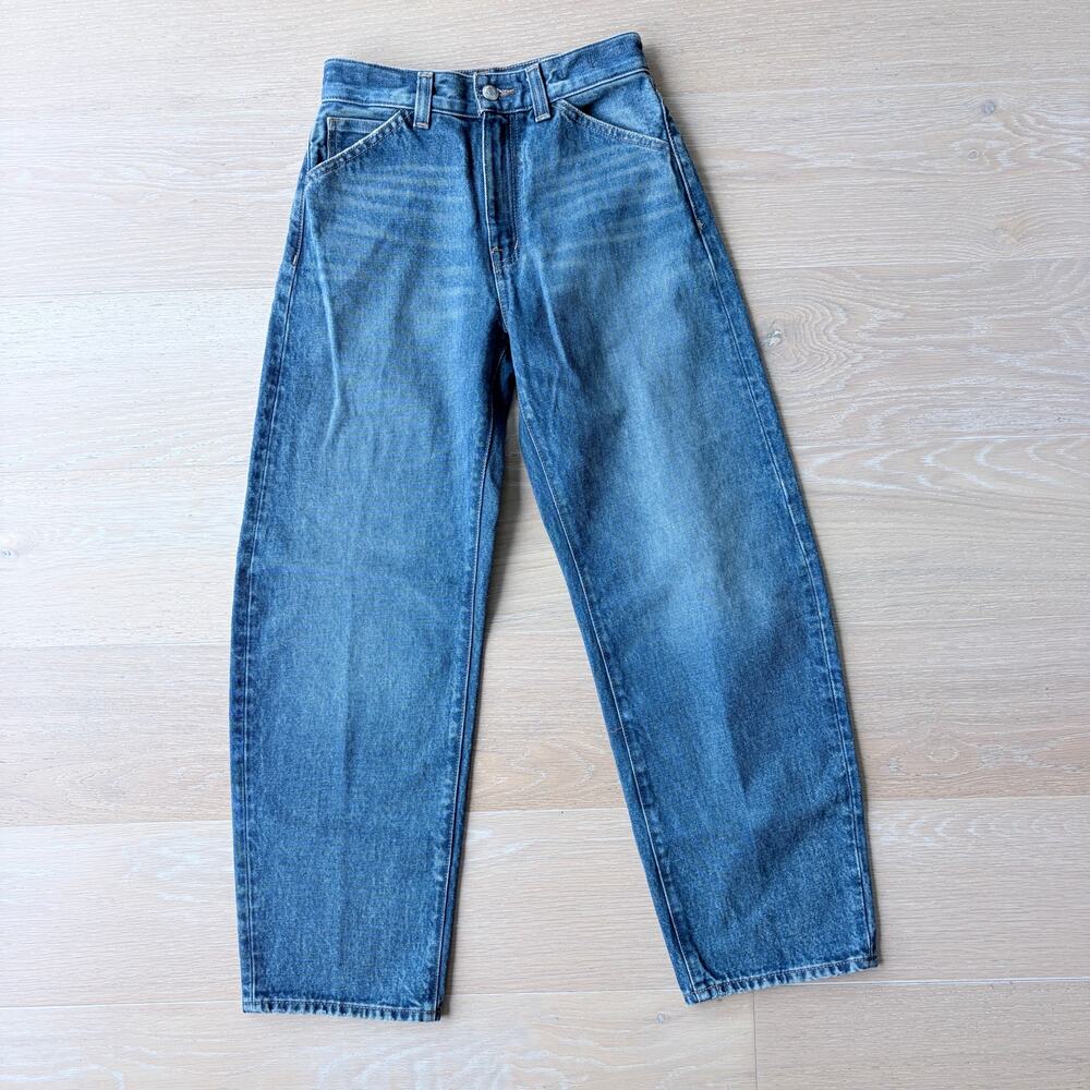 Madewell Petite Balloon Barrel Denim Jeans High Rise Cropped 23P